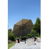 Parasol déporté Sun Garden - Easy Sun rond XL375 sans volants - toile Olefin Taupe