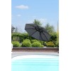 Parasol déporté Sun Garden - Easy Sun rond XL375 sans volants - toile Olefin Titanium