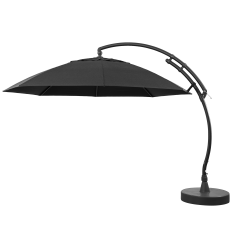 Parasol déporté Sun Garden - Easy Sun 375 XL sans volants - toile Olefin Carbone