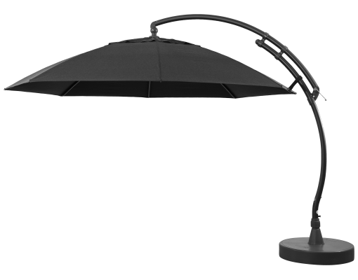 Parasol déporté Sun Garden - Easy Sun 375 XL sans volants - toile Olefin Carbone