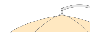 Parasol déporté de grande taille